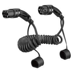 Spiral Ladekabel Type-2 16A 3-faset 5 Meter Spiral Ladekabel Type-2 16A 3-faset 5 Meter
