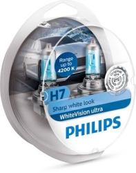 Philips Whitevision Ultra H7 + W5W 2 stk
